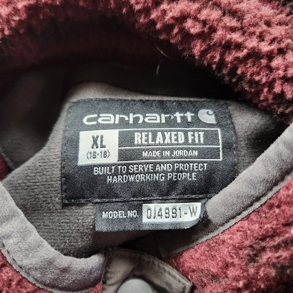 Carhartt Aztec Tribal Western Print Fleece Jacket Size XL - Picture 4 of 6